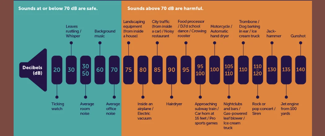 safe range of human hearing