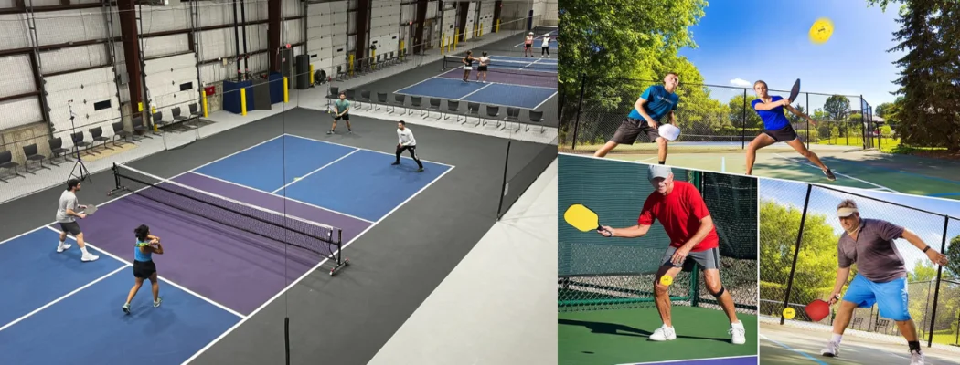 compare indoor pickleball vs outdoor pickleball