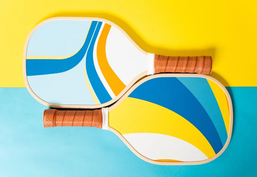 colorful fiberglass pickleball paddles