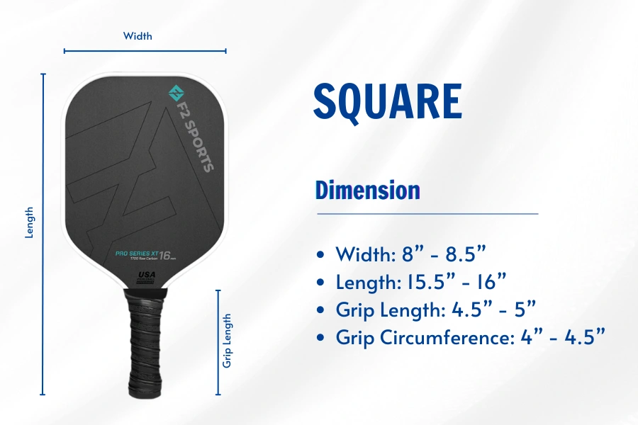 square pickleball paddle shape