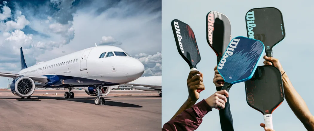 plane & pickleball paddles