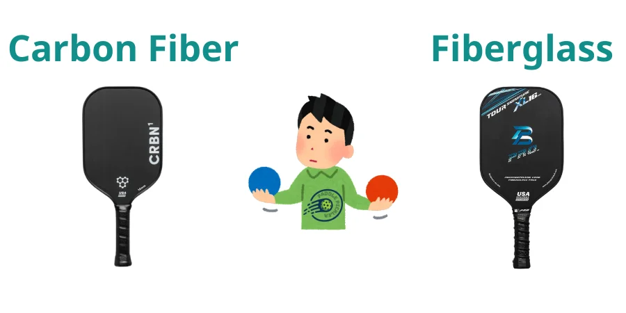 carbon fiber vs fiberglass pickleball paddles