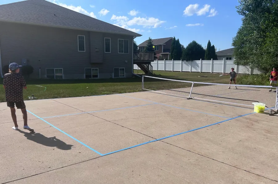 you can play pickleball on cement