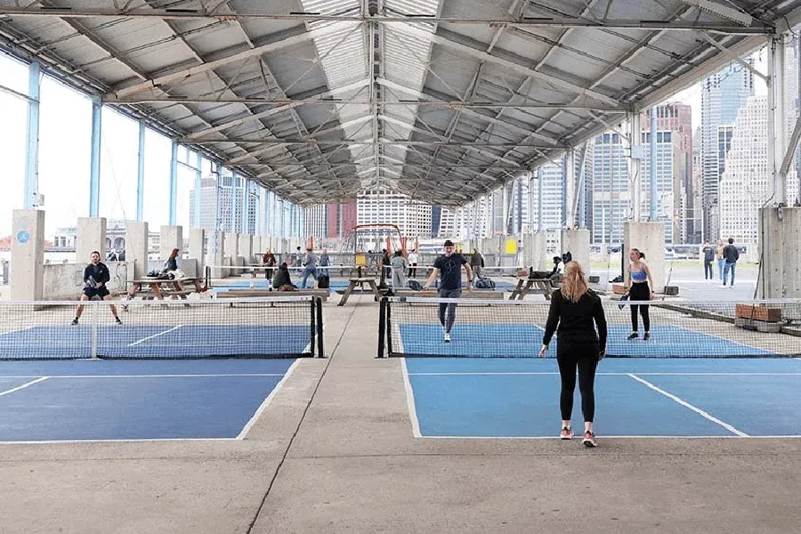 concrete pickleball court surface