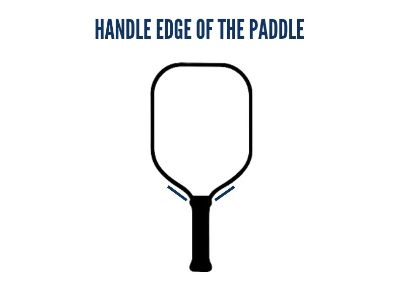 put lead tape on handle edge of pickleball paddle