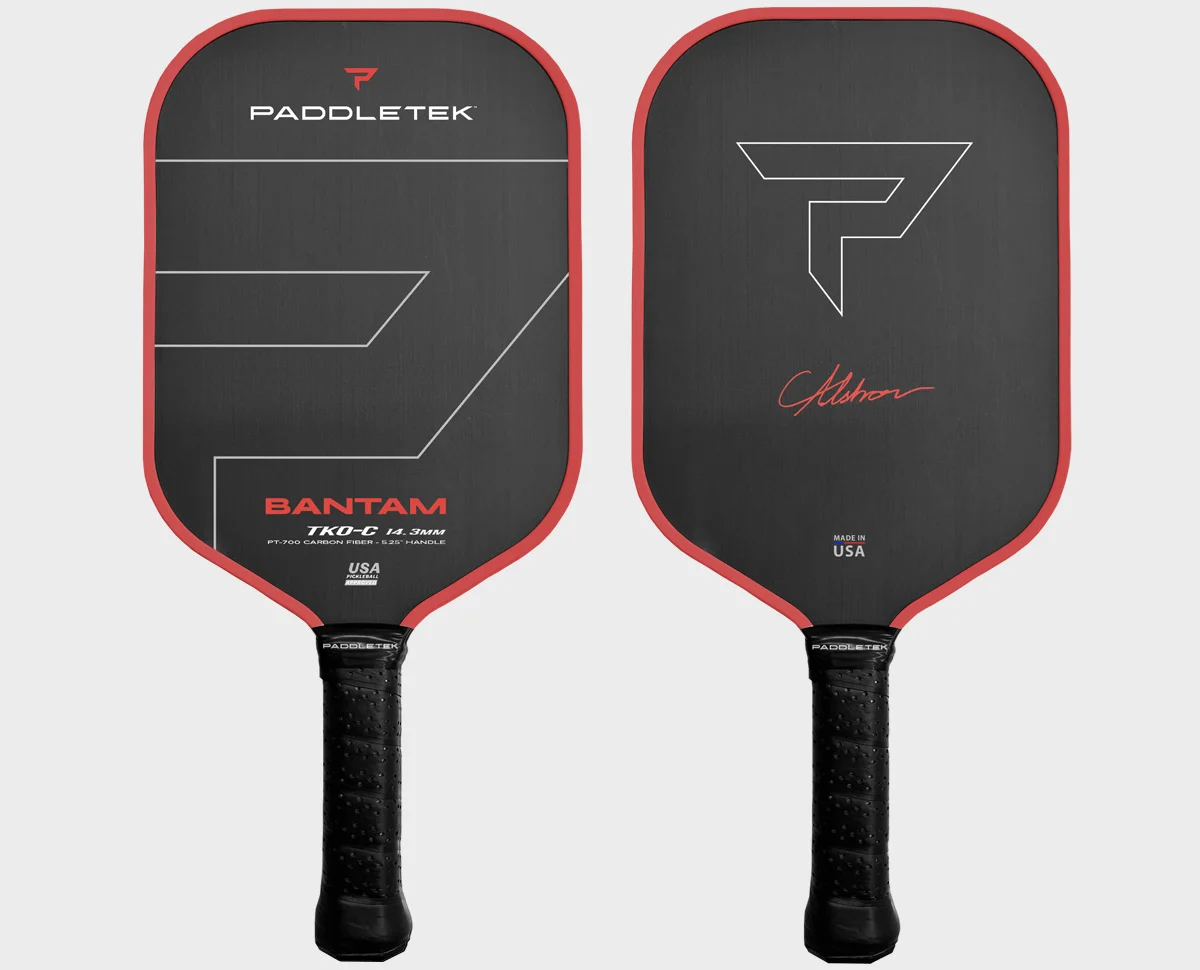 two side of Paddletek Bantam TKO-C 14.3 pickleball paddle