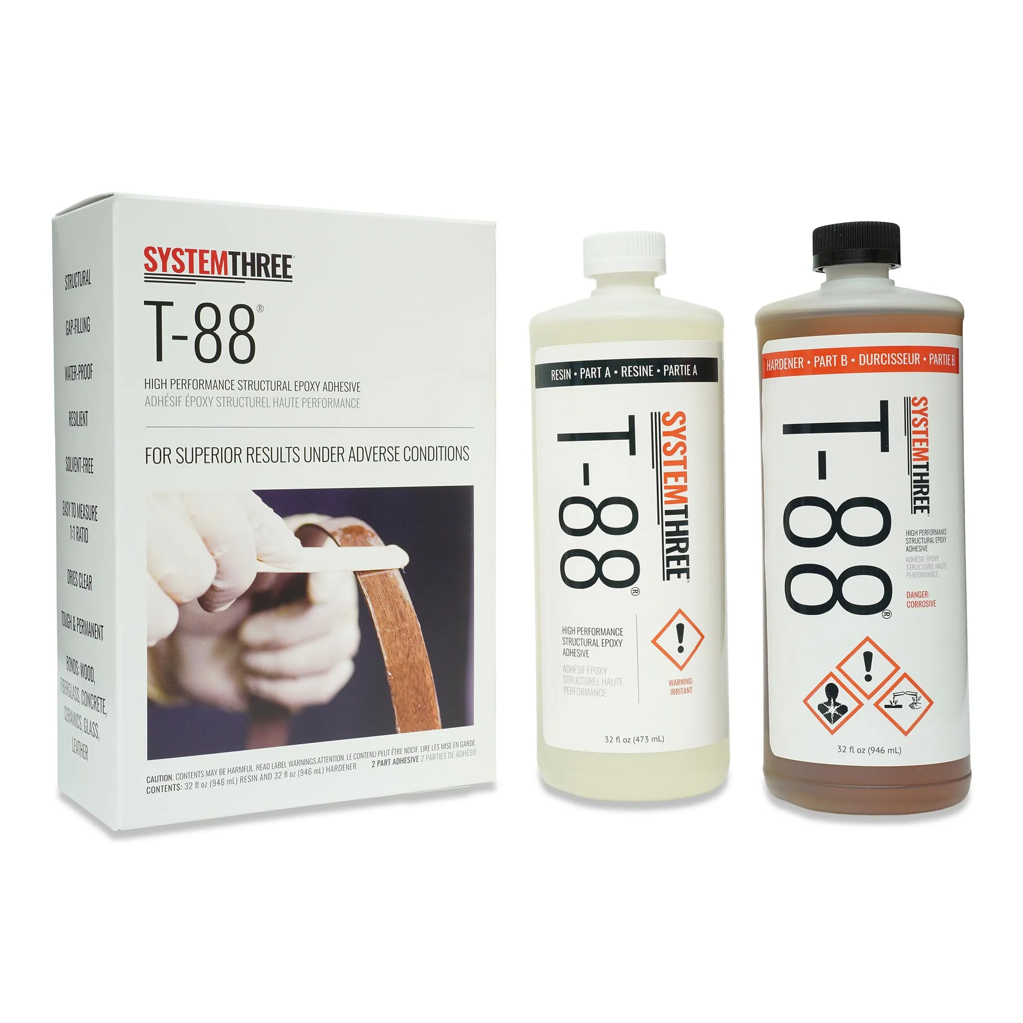 two bottle of T88 2-part epoxy resin